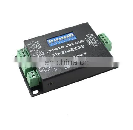 DC12V 24V 3Channels Decoder Driver RGB Amplifier DMX 512 PX24506 Led Strip Light Controller photo-4