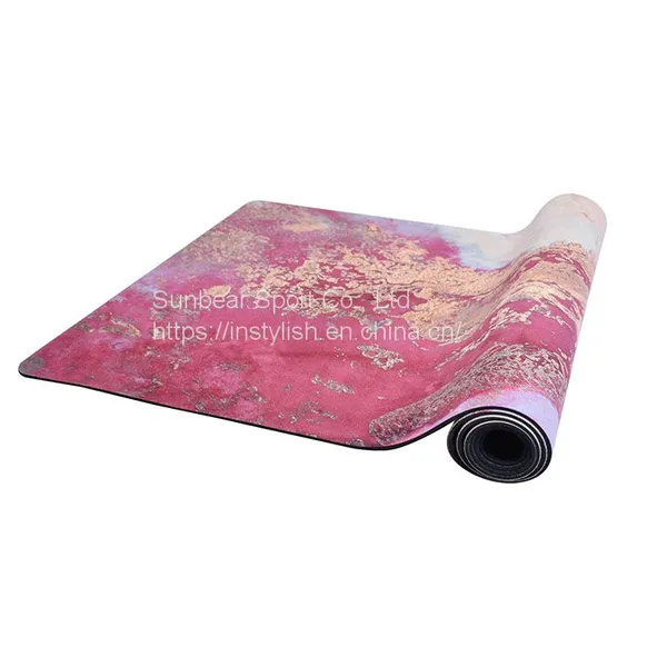 Cheap Cost Bright Color Print Yoga Mat Microfiber Suede Yoga Mat Hot Yoga Mat Manufacturer photo-3