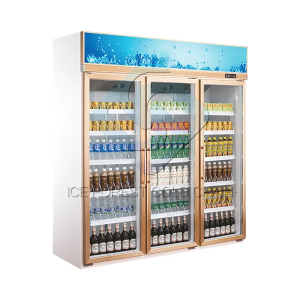 New Design Supermarket Equipment Freezers Double Door Freezer Refrigerator Display Chiller Made in China photo-3
