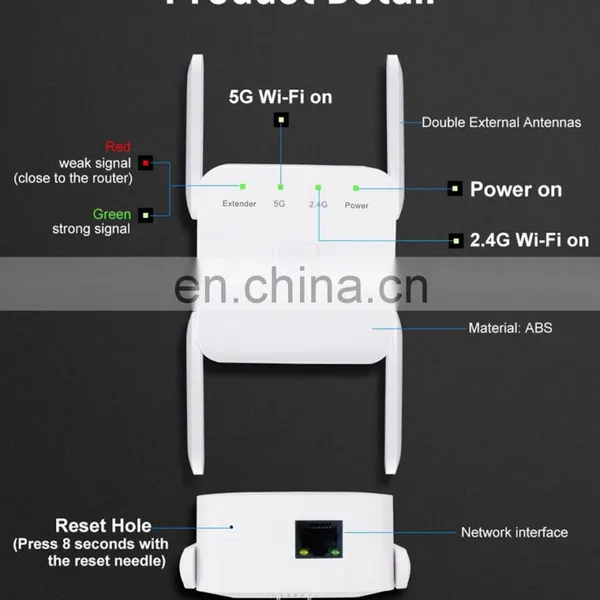1200Mbps 5G Wifi Repeater Wifi Amplifier Signal Wireless Router Wi-fi Long Range Extender 2.4g 5ghz 300Mbps Repeater photo-5