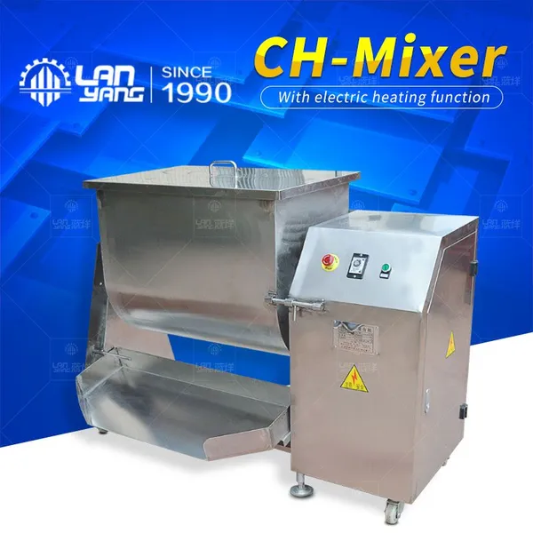 Electric Heating Powder Mixer, Powder Dryer, Stainless Steel Horizontal Mixer, Electric Paddle Mixing Equipment photo-2
