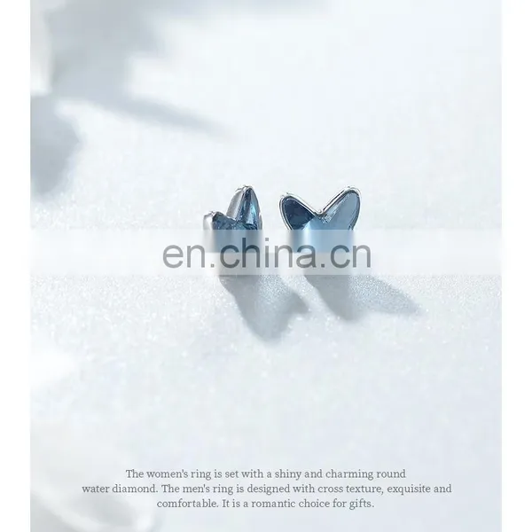 Custom Sterling Silver 925 Wholesale Pure Gold Jewelry Butterfly Hoop Earrings photo-4