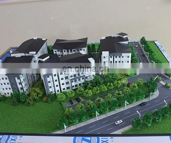 3d Physical Model Architecture With Model Trees , Cars and Furniture photo-2
