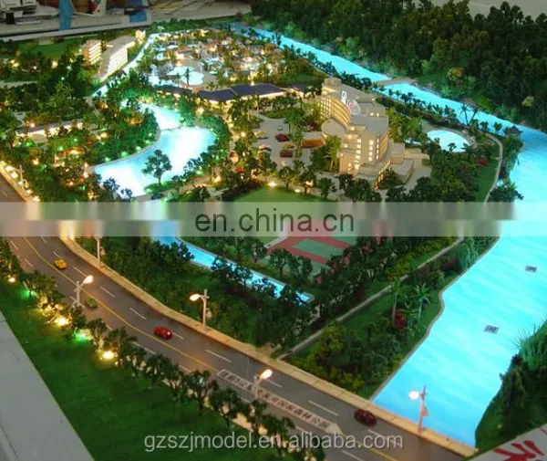 Nice Resort House Model for Display, Overview Miniature Building Model photo-5