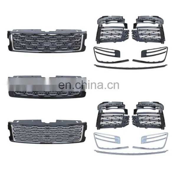 Front Grill Sets Super Black Version Kit Body Kit For RANGE ROVER SPORT 2014-2017 photo-3