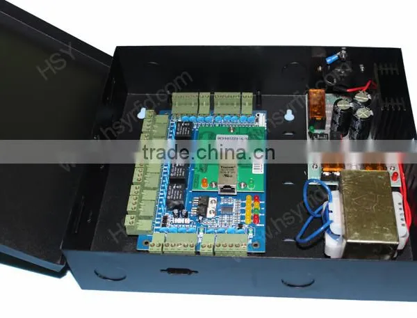 Security Office Building TCP/IP Network Handle 4 Doors Reades Buttons Door Access Control Panel With Friendly Software photo-2