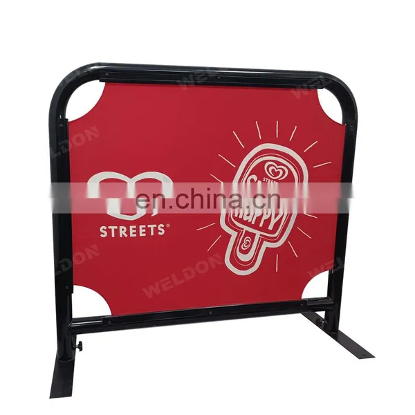 For Advertising Banner Custom Custom Portable Safety Road Barricade Fence Traffic Metal Crowd Control Barrier photo-4