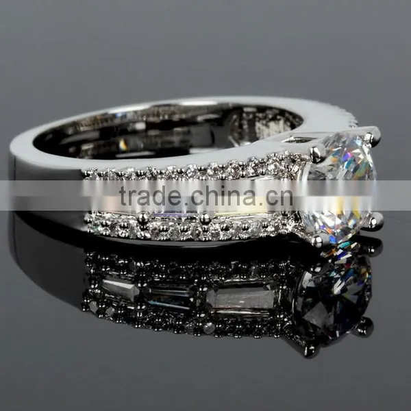 Jewelry Finding Top Quality Proposal Design Cubic Zircon Main Stone Engagement Ring photo-3