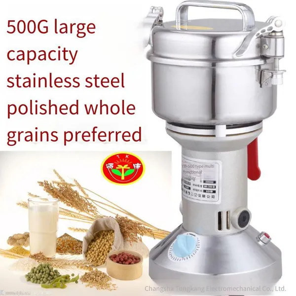 Small Chinese Herbal Medicine and Grains Grinder for Pharmacy Mills, 500g Ultra-fine Powder Grinder