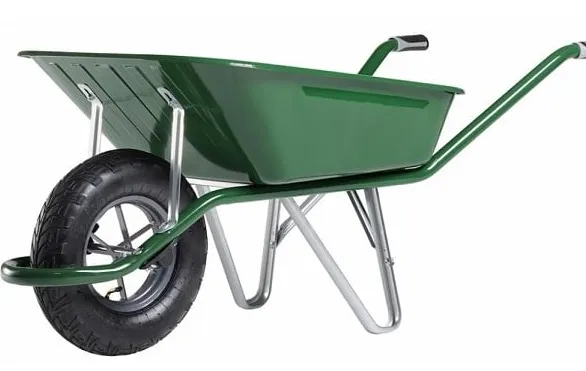 Farm & Garden Wheelbarrow with Solid Tire - 200kg Static Load & 1.2mm Steel Body