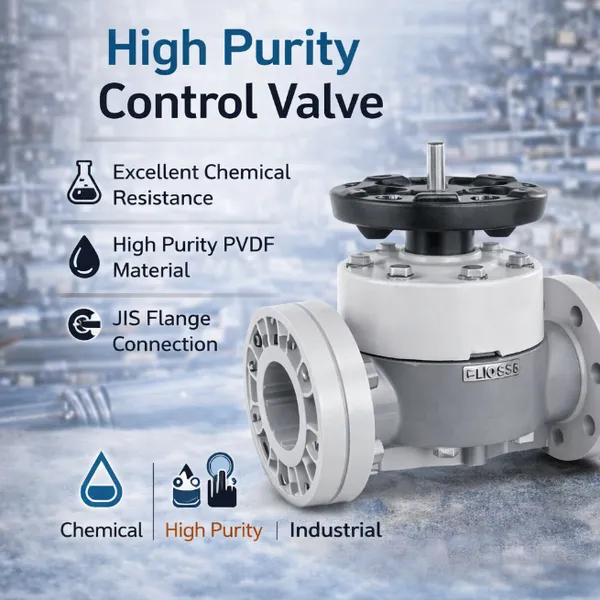 PVDF Diaphragm Valve JIS Flange Chemical Resistant Valve