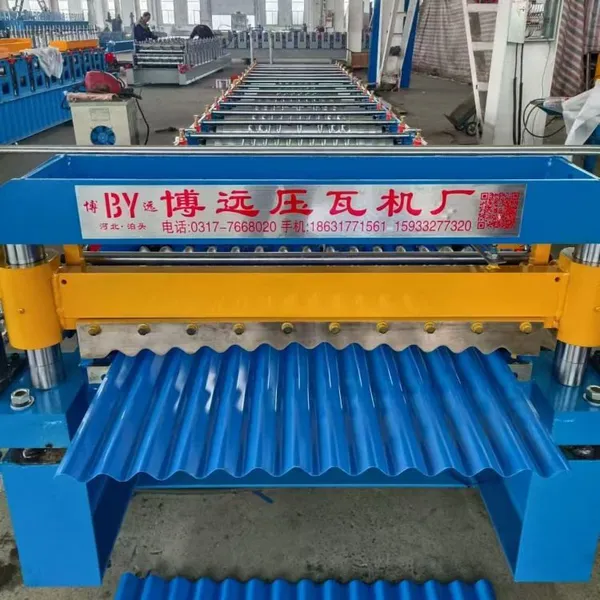Color Steel Tile Water Ripple Pressure Tile Machine External Wall Panel IBR Arc Tile Forming Machine photo-4