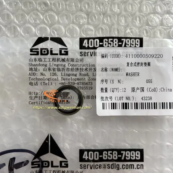 ORIGINAL SDLG SEALING RING 4110000509220 APPLY FOR FOR SDLG WHEEL LOADER MOTOR GRADER LG958 L958F G9180 G9190 G9200 G9220 photo-2