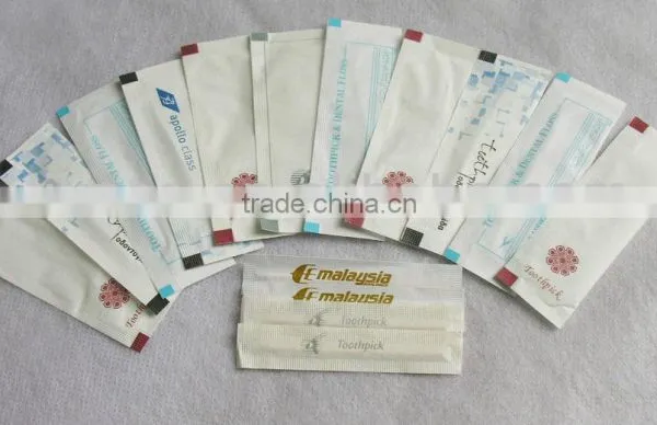 individual dental floss and toothpick