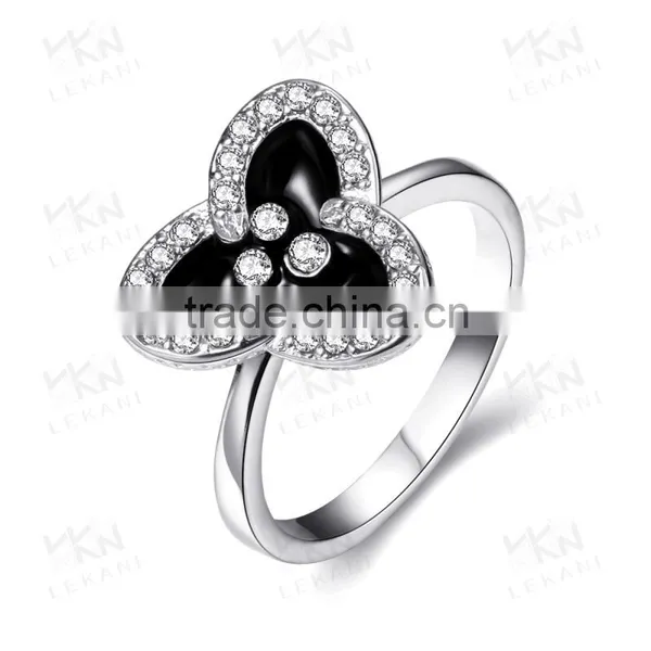 New Design Wholesale High Quality 18K Plated Flower Micro Pave Ring photo-5