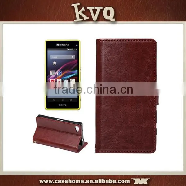 Flip Case Cover Pouch For Sony Xperia Z5 Ultra Leather Wallet Case photo-2