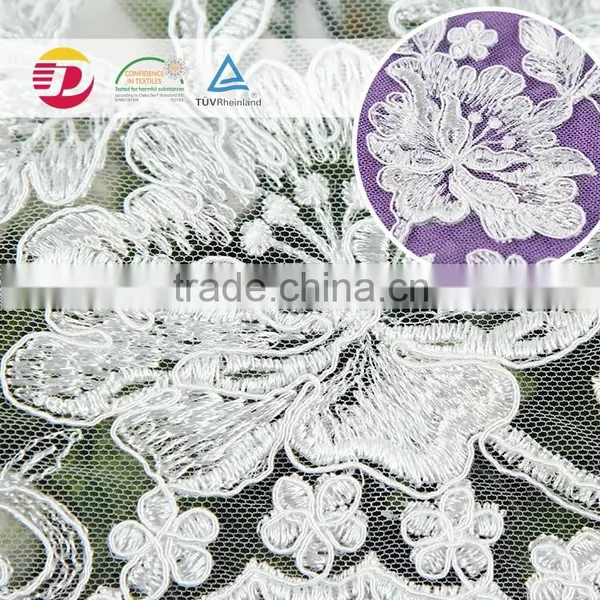 Wholesale Cheap Nylon Cotton High Quality African Table Cloth Lace Fabric for Dress China photo-5