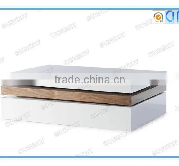 Rectangle Rotation Wood Coffee Table With Storage for Sale SK1243 photo-2