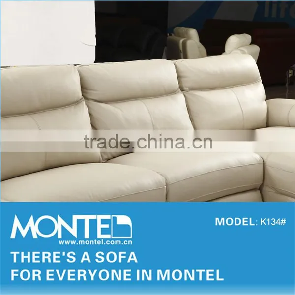 2015 Hot Sell L Shaped Leather Sofa With Recliner for Living Room photo-4