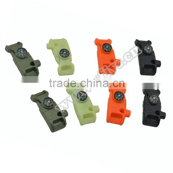 1/2"Fire Starters Whistle Compass Buckle for Paracord Bracelet the New for 2016 Quality Choice photo-6