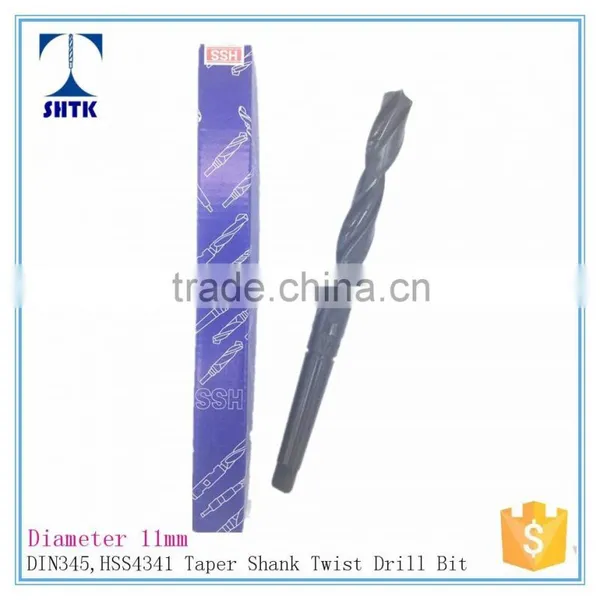 DIN345, Tools Drill Bit, HSS 4341 Black Finished, Dia 11mm, Hss Taper Shanks Twist Drill photo-2