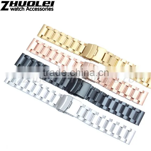 22|23mm High Quality Imported Stainless Steel Watch Bracelet for Men's and Women's Wholesale 3PCS photo-4