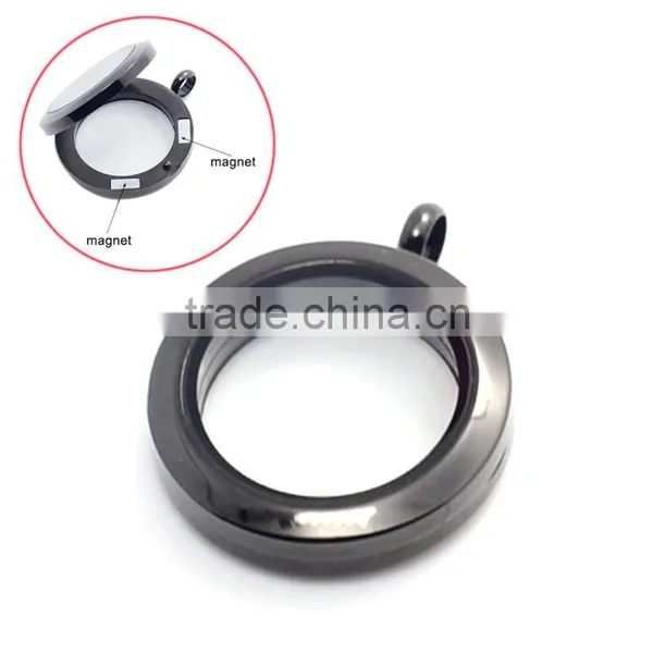 25mm Round Silver/gold/rose Gold/black Wholesale Magnet Jewelry Floating Charms Glass Lockets photo-3