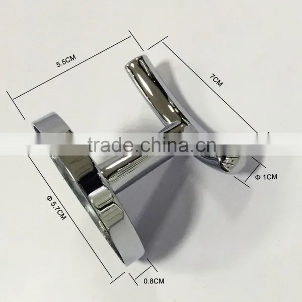 Modern Chrome Polish Wall Mounted Bathroom Double Robe Hook Bathroom Towel Clothes Coat Hat Hardware Accessories Door Hanger photo-2