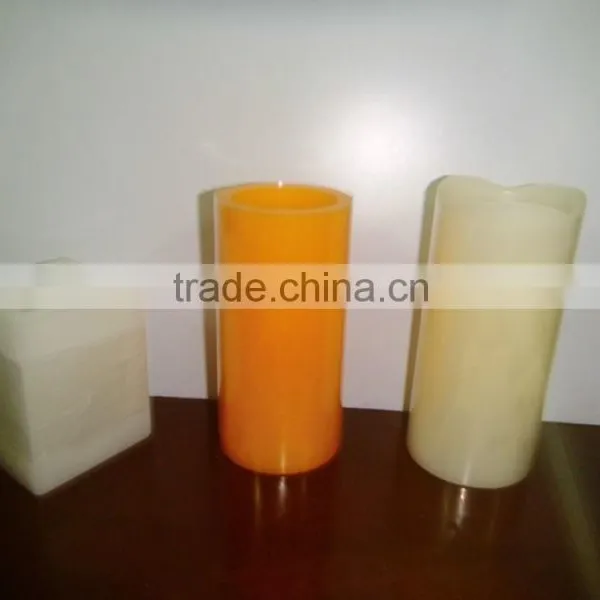 Square Pillar 75*H80mm 2 LED Light Wax Candle, Flameless Electronic Candle photo-3