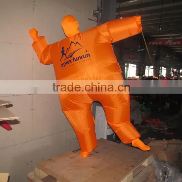 DJ-CO-117 Inflatable Clothing Suit Funny Colorful Halloween Costume Orange Jumpsuit photo-2