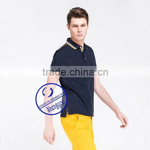 Custom Polo Shirts With Yellow Ansd White Collar and Cuff photo-3