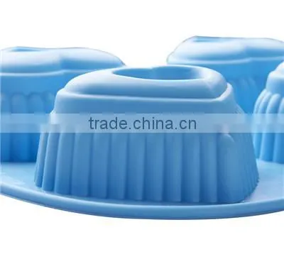 New 6-Cup Silicone Muffin / Cupcake Baking Pan [Heart-Shaped Baking Cups] - Non-Stick, Heat Resistant Mini Cake Baking Mold photo-3