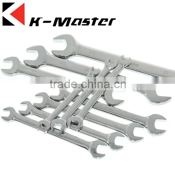 K-Master Mirror Polished Chrome Plated 8-27 Professional Double Open End Wrench photo-4