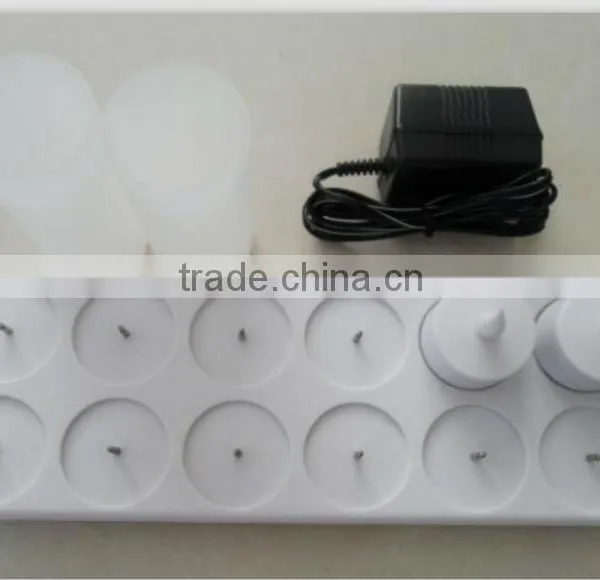 NEW 12 pcs LED Rechargeable Flameless Tea Light Candles-No batteries replacement