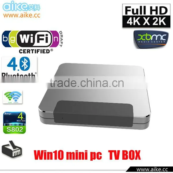 2016 New TV Box Wintel W8II W8 Mini PC & Android Dual OS TV Box Mini PC Win10 W8 2GB/32GB Intel Atom Z3735F