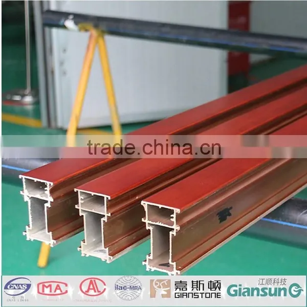 High Quality Pvc Veneer Coating Aluminum Window & Door Profiles/ Fireproof Wooden Coated Aluminium Windowdoor and Sections photo-3
