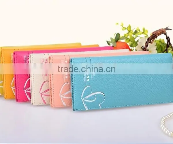Hot Sales New Fashion Delicate Design Genuine/pu Leather Lady Wallet With Customizde Logo photo-2