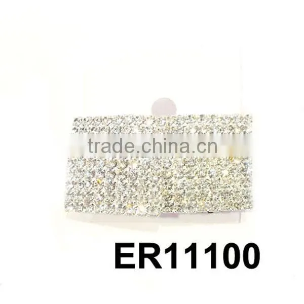 Wholesale Cute Glitter Crystal Airplane Stud Earrings Girls Ladies Woman photo-2