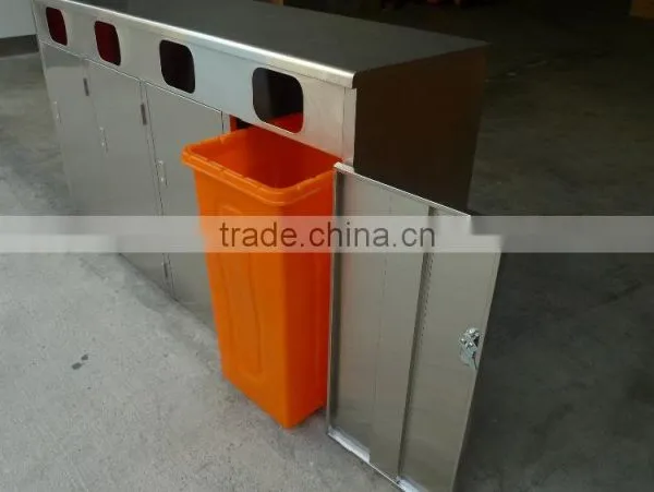 New Style Good Quality Stainless Steel Recycle Bin Wheelie Bin photo-2