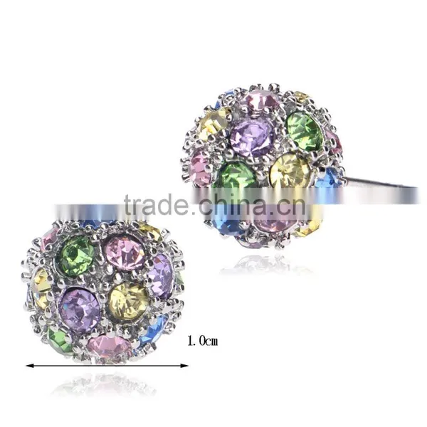 Woman Gold Plated 18k Ball Stud Earrings Jewelry Fashion Supplier's Choice photo-3