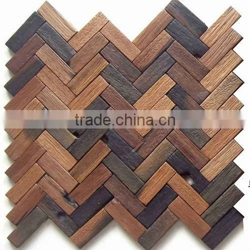 HML2 European Style Wood Mosaic Artwork Wall Tile