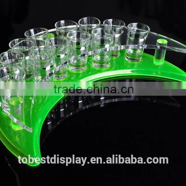 Creset Shaped High Polish Shenzhen Factory Custom Acrylic Cup Holder/clear Acrylic Champagne Glass Holder