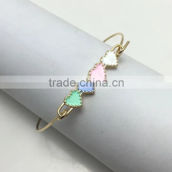 Top Women Factories for Sale in China Love Charm Enamel Bangle photo-5