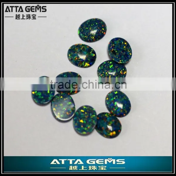 Oval Opal Cabochon Cut -similar Natural Created Opal photo-5