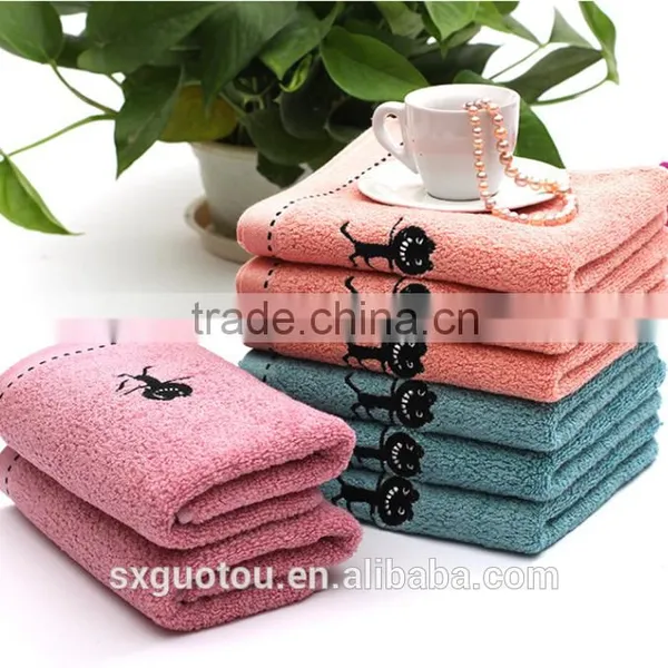 Cartoon Cat Bamboo Fiber Towel photo-3