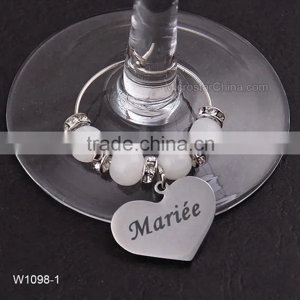 Wedding DIY Decorations French Luxurious Events Table Decorative Crafts Party Supplies Wine Glass Charms photo-2