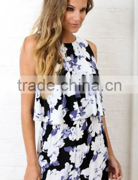 2016 China Wholesale Factory Clothing Wholesale Latest Fashion Dress Digital Print Dress photo-5