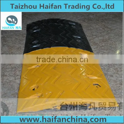 1000*380*50mm High Quality Traffic Road Speed Hump for Crossing/heavy Strength Rubber Speed Bump Used on Road for Safety