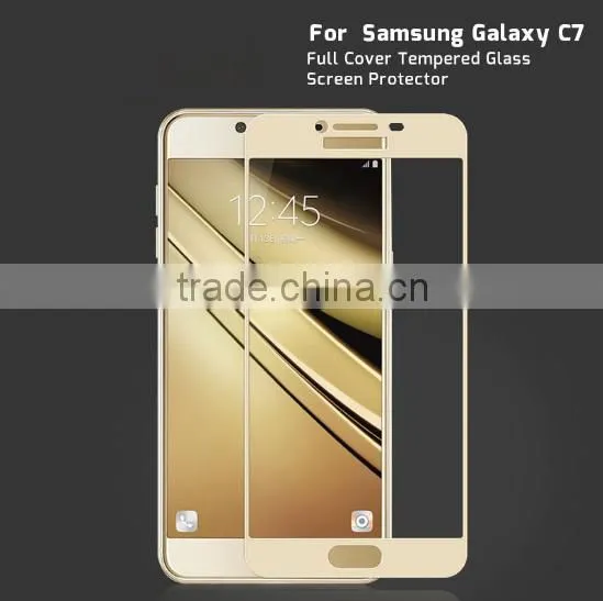 New Arrival Premium Tempered Glass Screen Protector Full Coverage for Samsung Galaxy C5 C7