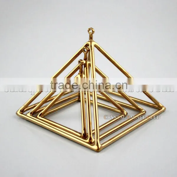 Golden or Pure Gold or Platinium or Titanium Quartz Crystal Singing Pyramid photo-2